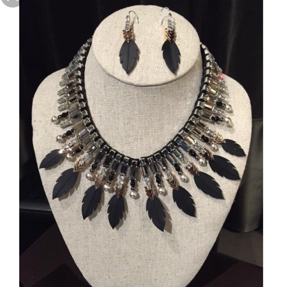 Stella & Dot | RARE Limited Edition💫Raven NEW Statement Necklace & Earri… - Picture 8 of 10